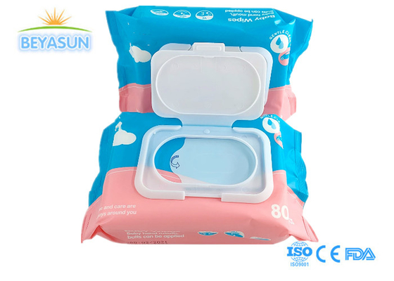Disponível suave Eco bebê água toalhas úmidas limpeza cuidados suaves 80PCS sacos OEM