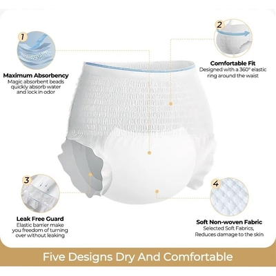 Peças de roupa para adultos Nappy Super Ultra Absorvente Hipnose Xxl Peças de roupa para adultos