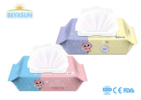 Personalização do Fabricante 80 unidades Ecológico Orgânico Biodegradável Pele Sensível Limpeza das Mãos 100% Natural Lenços Umedecidos para Bebê