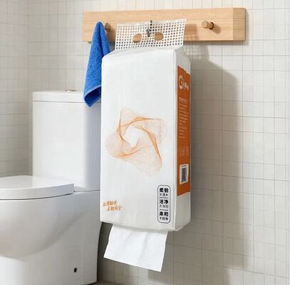 Porta-papel higiênico montado na parte inferior, pendurado na parede, papel macio de grande capacidade