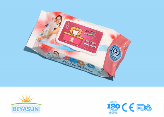 O bebê molhado descartável delicado da limpeza da água pura Scented 100PCS